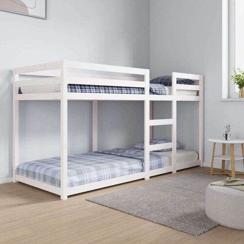  Dnevna postelja bela 80x200 cm trdna borovina, (20724322) Slike