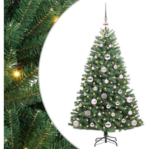  Umjetno božićno drvce s nogom Zelena 120 cm PVC i metal Slike