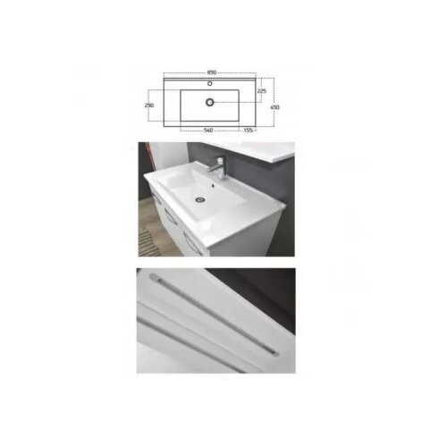  Kupatilski komplet White 850 mm Slike