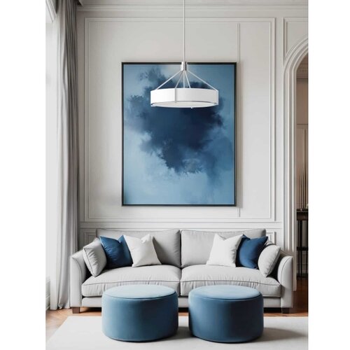 Open Design OR85624-Luster na &amp;scaron;tapu DORETTO 4xE27/15W/230V prečnik 50 cm mat hrom/bela Slike