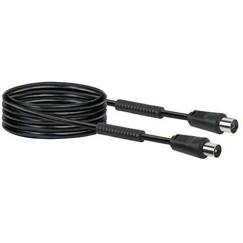 SCHWAIGER Priključni kabel za anteno (3 m, Črne barve, 90 dB, IEC vtič, IEC vtičnica) Cene