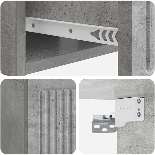  Noćni ormar Betonska siva 49 x 34,5 x 20 cm Konstruirano drvo Slike