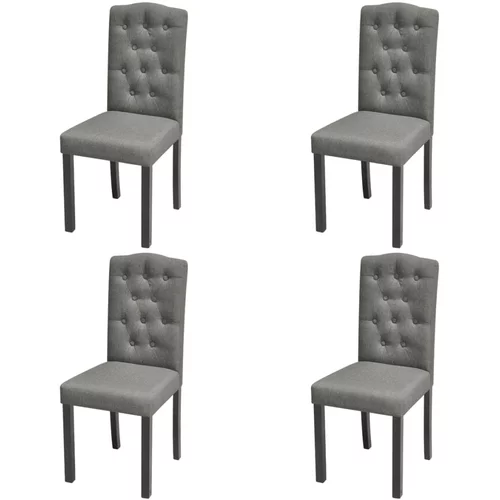  Blagovaonske stolice od tkanine 4 kom sive