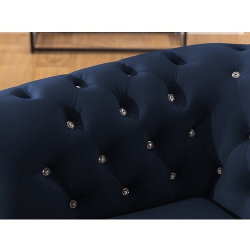 Ropez Plava bar&amp;scaron;unasti sklopiva sofa 148 cm York Blik &amp;ndash; Slike