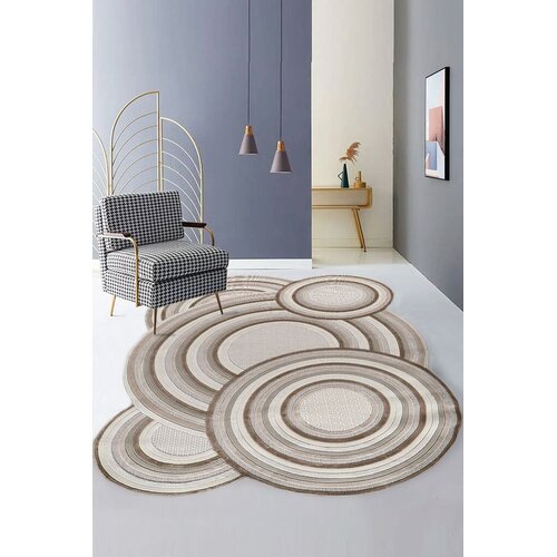 Conceptum Hypnose tepih Amorf-Ar002, okrugli, 80 x 150 cm, krem-bež Cijene
