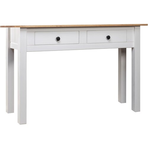 The Living Store Konzolna mizica bela 110x40x72 cm trdna borovina Panama Range - Konzolna Mizica, (21836656) Slike
