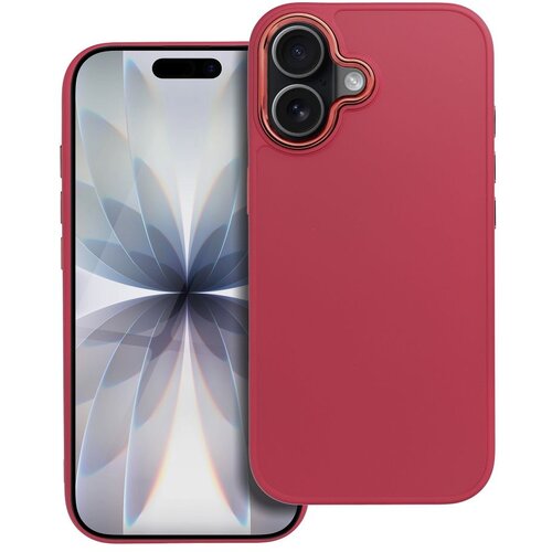  Ovitek za iPhone 17, mat zaključek s kovinskim obročem za kamero, Rdeča, (5000188949) Slike