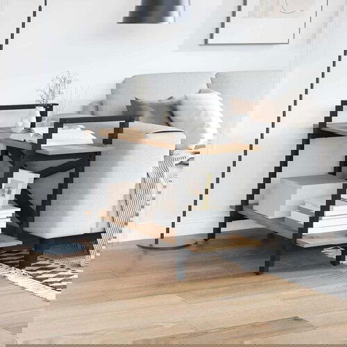 VidaXL Knjižna polica Umetni hrast 100 x 33,5 x 64 cm Konstruiran les Slike