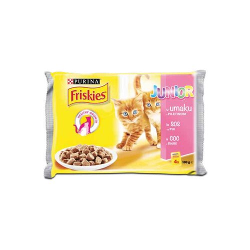 Friskies Cat Multipack Junior piletina u umaku 4x85g Cene