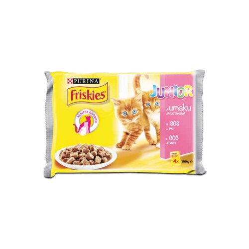 Friskies cat junior sos piletina mv 4x85g hrana za mačke Slike