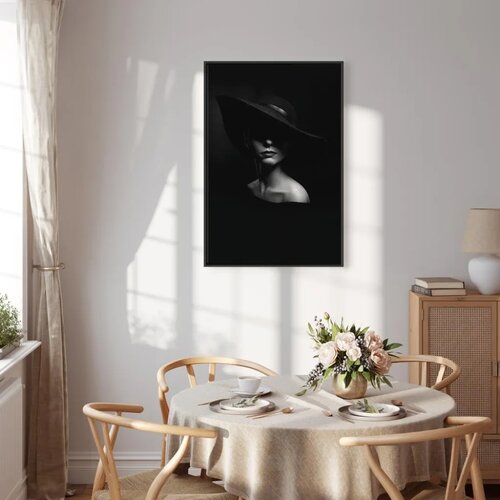  Slika - Mysterious Woman (1 Part) Vertical 60x90 U crnom drvenom okviru Slike
