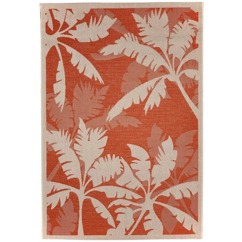 Floorita Oranžno-bež zunanja preproga Palms, 135 x 190 cm