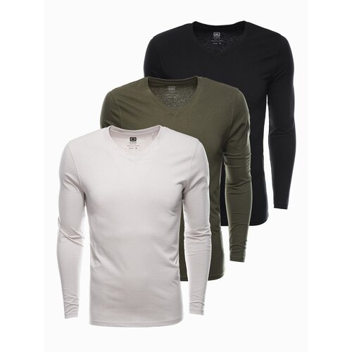 Ombre Clothing Men&amp;#039;s plain longsleeve - mix 3 Slike
