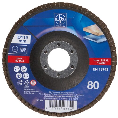 Lux Tools Brusna ploča lamelirana 115mm K80 Cijene
