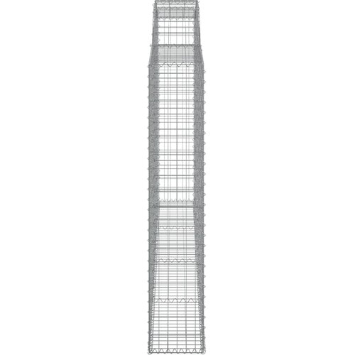  Lučne gabionske ko&amp;scaron;are 2 kom 300x30x160/180cm pocinčano željezo Slike