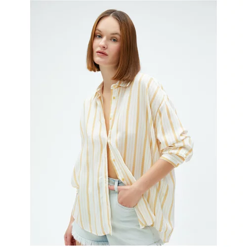 Koton Oversized Poplin Shirt With Long Sleeves