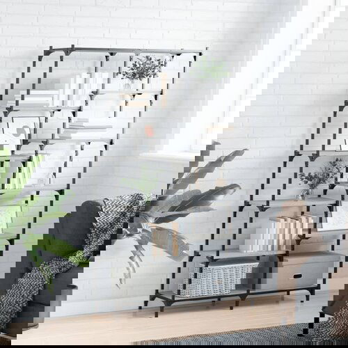 vidaXL Regal za knjige siva boja hrasta 100x32x170 cm drvo i željezo Cene