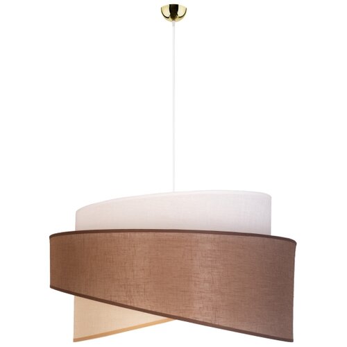  Duolla - Luster na sajli BROOKLYN 1xE27/40W/230V, prečnik 50 cm, braon/bež/bela Slike
