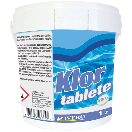 Ivero klor tablete 200g - 1 kg Cijene