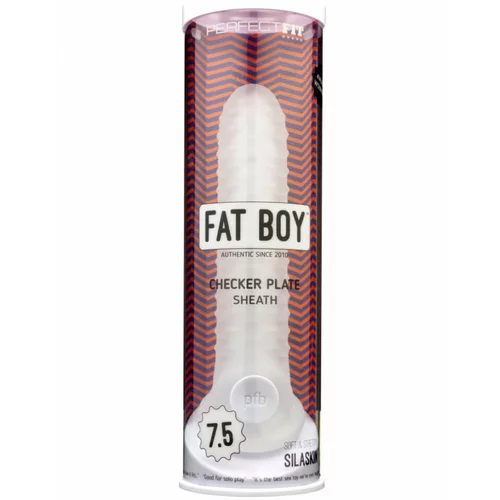 PerfectFIT Fat Boy Checker Box - omotač penisa (19 cm) - mliječno bijela