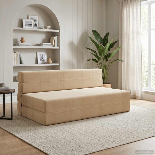  Preklopni madrac za sofu Zelena Siva 152 x 86,5 x 60 cm Tkanina Cijene