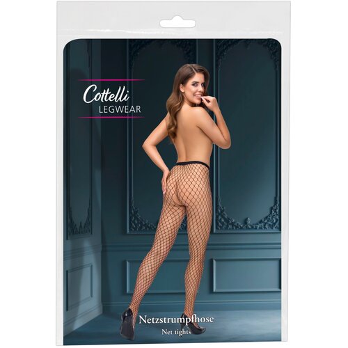 Cottelli otvorene mrežaste čarape (crne) - S-L Slike