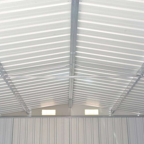 VidaXL vrtna kućica od metala 257 x 298 x 178 cm antracit Slike