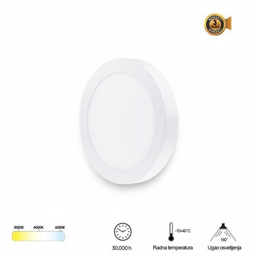 HOME LIGHT LED PANEL NADGRADNI CCT 3in1 12W KRUG BBLINK Cene