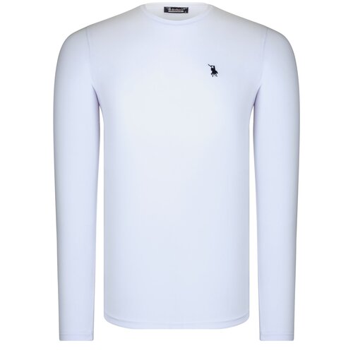 Dewberry T8588 BIKE COLLAR MEN'S SWEATSHIRT-PLAIN WHITE Cene