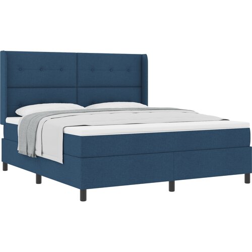 vidaXL Box Spring postelja z vzmetnico modra 180x200 cm tkanina, (22051458) Cene