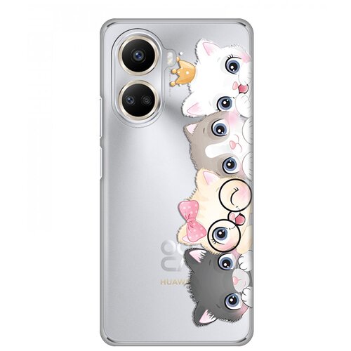  Silikonska maska za Huawei Nova 10 SE Cats Print Skin providna Slike