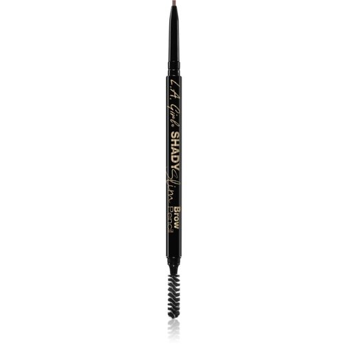 L.A. Girl Cosmetics Shady Slim samodejni svinčnik za obrvi s krtačko odtenek Soft Brown 0.08 g Cene