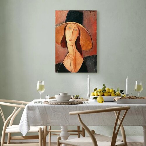  Slika - Amedeo Modigliani &amp;ndash; Portrait of Jeanne Hebuterne in a Large Hat 40x60 Premium Print Slike
