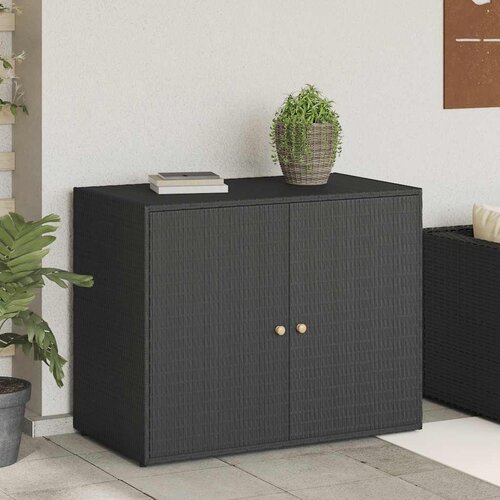  Vrtni ormarić za pohranu crni 100x55,5x80 cm poli ratan Cijene