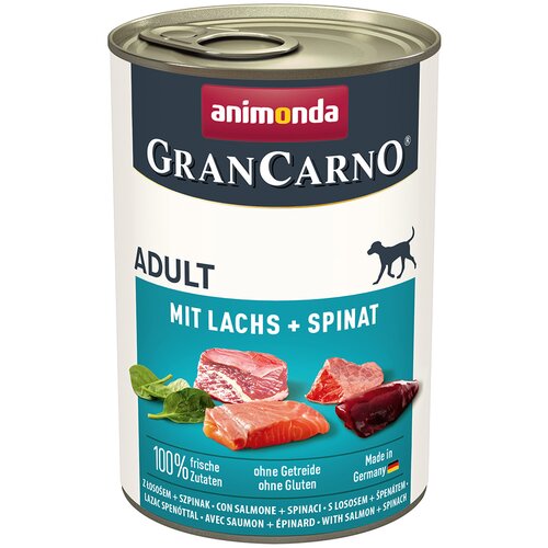 Animonda Varčno pakiranje GranCarno Original Adult 12 x 400 g - Losos in špinača Cene