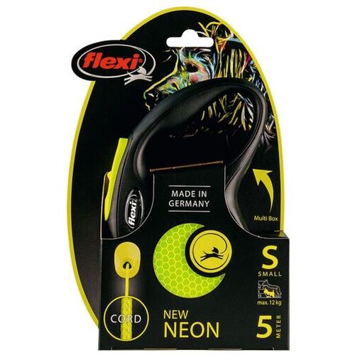 Flexi povodac za pse neon s cord zuti 5m Cene