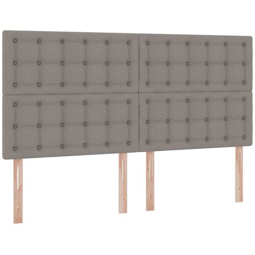  LED krevet za pohranu s madracem Sivosmeđa 180 x 200 cm Tkanina Slike