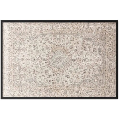  Plakat - Sand Carpet - Worn Persian Rug with Rich Ornamental Motifs 60x40 Crni okvir Slike