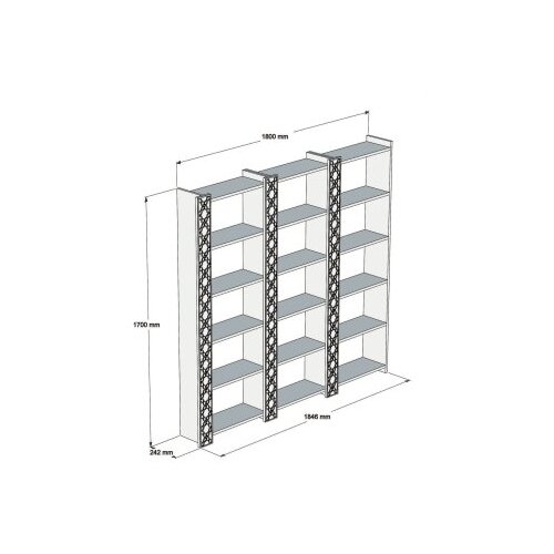 Hanah home Polica 184,6x170x24,2cm Orah Slike