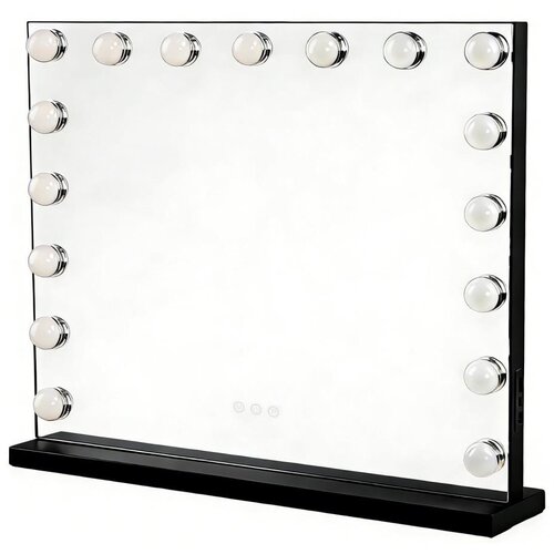 Brilagi LED prigu&amp;scaron;iva make-up ogledalo HOLLYWOOD LED/15W/230V 60x50 cm crno Slike