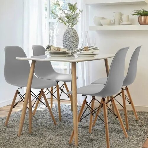LEMON Set plastičnih trpezarijskih stolica 4 kom Aurora siva 25-KS007SET Slike