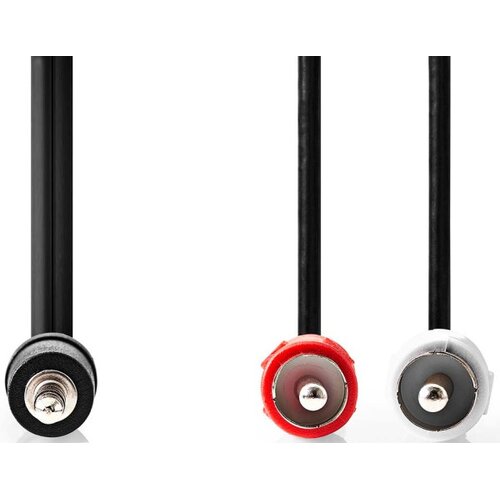 Nedis CAGL22200BK15, stereo audio kabl 3,5 mm mu&scaron;ki, 2x rca mu&scaron;ki, niklovani, 1,50 m, crni Cene