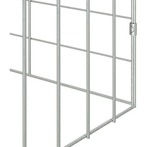 VidaXL Kavez za zečeve Srebrno 400 x 78 x 78 cm Cinkani čelik Slike