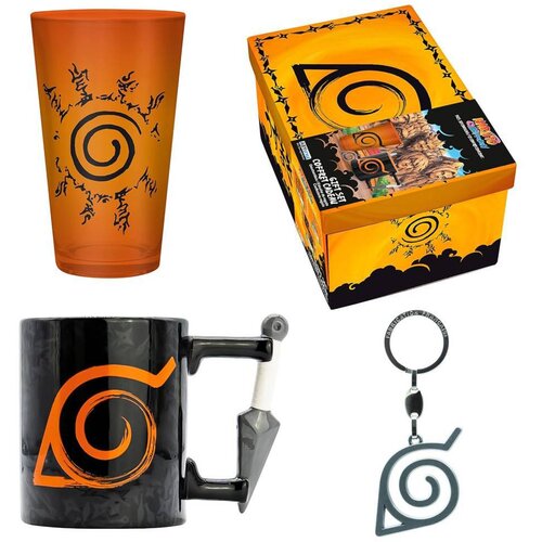 Abystyle Gift Set - Naruto Shippuden - Ča&amp;scaron;a &amp;Scaron;olja Privezak Slike