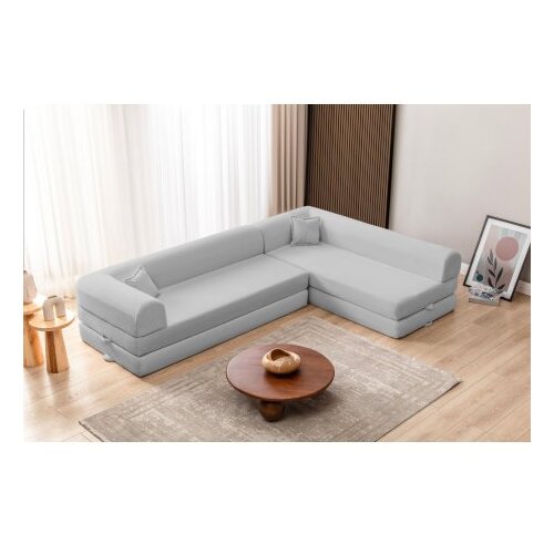 Atelier Del Sofa ugaona garnitura legom eco light grey Slike