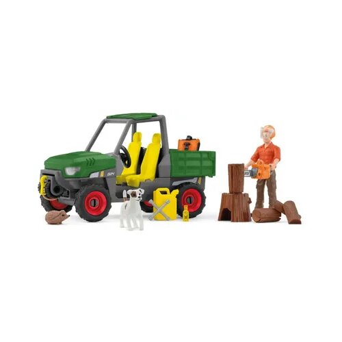 Schleich 42659 - Farm World - Gozdar z vozilom Slike