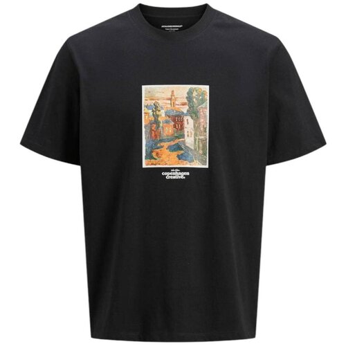Jack & Jones Majice s kratkimi rokavi 12273494 black Črna Cene