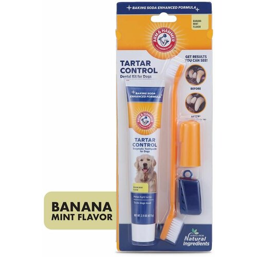 Arm&Hammer Set za kontrolu stvaranja zubnih naslaga kod pasa sa ukusom Banane i Mente Slike