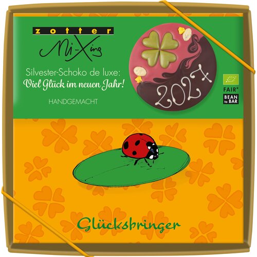 Zotter Schokoladen Bio MiXing - silvestrska čokolada de Luxe: "Veliko sreče v novem letu!" - 125 g Cene