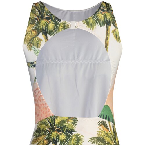 Trendyol Ženski jednodelni kupaći Tropical Patterned bela | braon | krem | tamnocrvena Cene